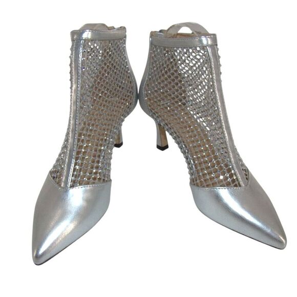 NEW Charles by Charles David Arnie Bling Sliver Mesh Metallic Booties Size 7 - Picture 6 of 9